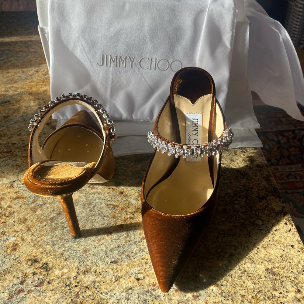 SOLD OUT Jimmy Choo Women's Bing 100 Pointed Toe Velvet High Heel Mules